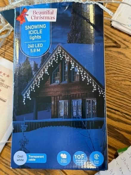 Photo of free String of 240 LED Christmas Icicle lights (Mimbridge GU24) #1