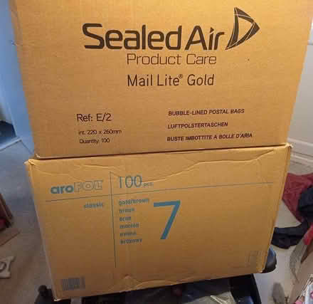 Photo of free Two unopened boxes padded envelopes / jiffy bags. (Great Billing) #1