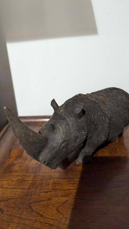Photo of free Wooden rhino (King George's Park: SW18 4) #3