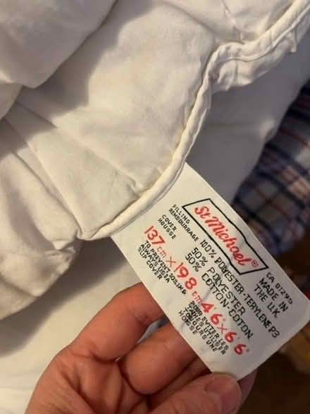 Photo of free 2 x single polyester duvets (Moseley B13) #1