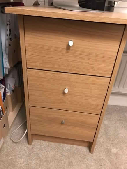 Photo of free Desk with 3 drawers and shelves. (Eynsham OX29) #2