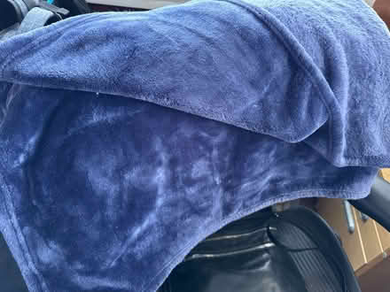 Photo of free Blue throw blanket (Northwood - Hopatcong) #1