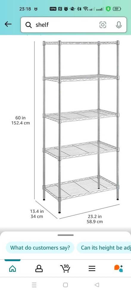 Photo of Shelf / storage unit / bookcase (SW15) #1
