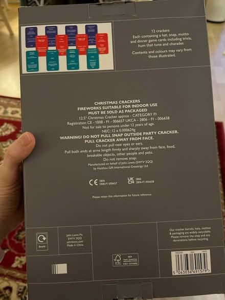 Photo of free 6 John Lewis Christmas crackers (SE1) #2