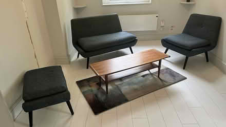 Photo of free Retro look sofa, chair & footstool (New Cross Gate SE14) #1