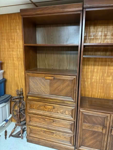 Photo of free Entertainment Center/Wooden shelves (Arlington Hts / St Viator area) #4