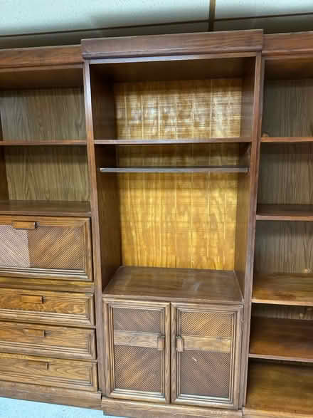 Photo of free Entertainment Center/Wooden shelves (Arlington Hts / St Viator area) #3