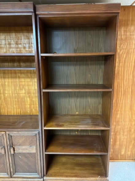 Photo of free Entertainment Center/Wooden shelves (Arlington Hts / St Viator area) #2