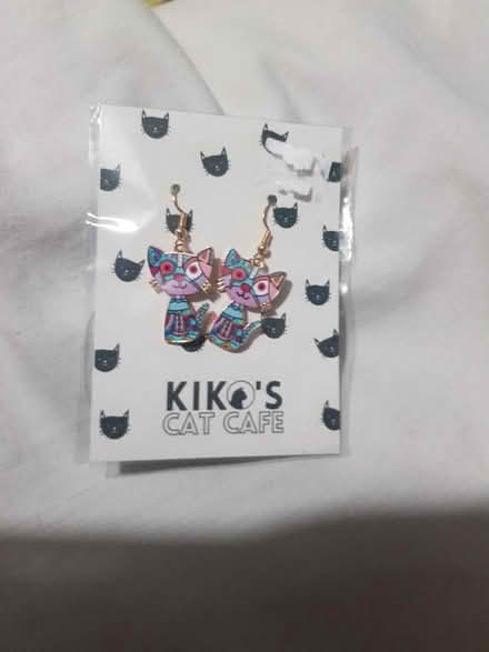 Photo of free Funky cat design earrings (Seaside BN22) #1