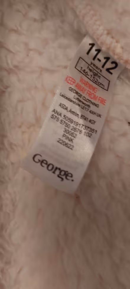 Photo of free Pink onesie age 11-12 years (Lower Weston) #3