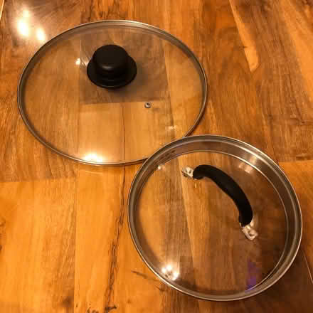 Photo of free 2x glass pot lids (Birstall WF17) #1