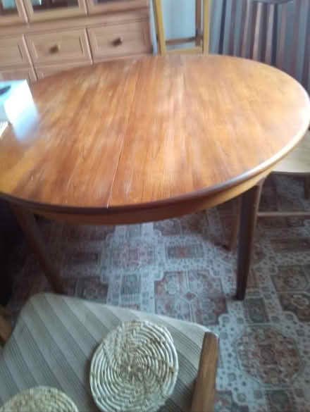 Photo of free round 5ft wooden dining table (E95) #1
