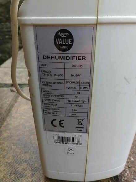 Photo of free Small dehumidifier (Crosspool S10) #2