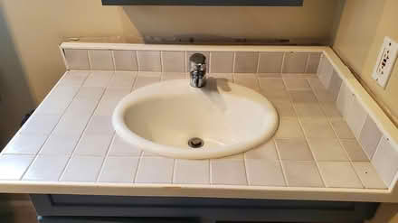 Photo of free bathroom vanity top with sink (Belmont) #2