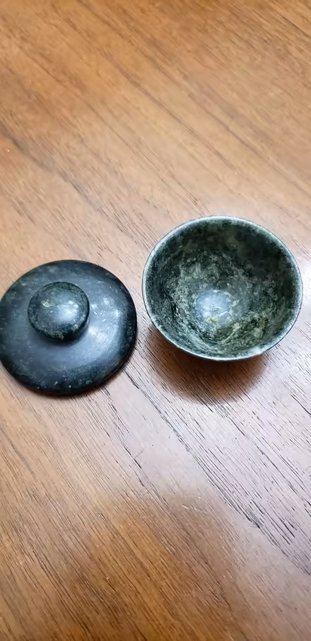 Photo of free Small stone box. Greenish (Kenson Park) #1