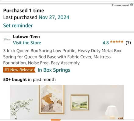 Photo of free Queen box spring 3" low profile (Roxbury. MA) #3