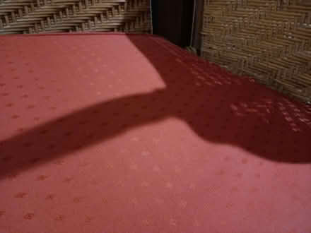 Photo of free Retro rattan 2-seater w/ brick red 5cm thick garden cushion (Hendon NW4) #4