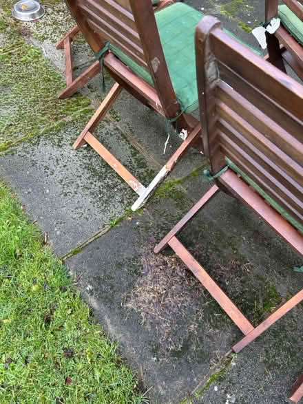 Photo of free Six wooden garden chairs (Crosby L23) #2