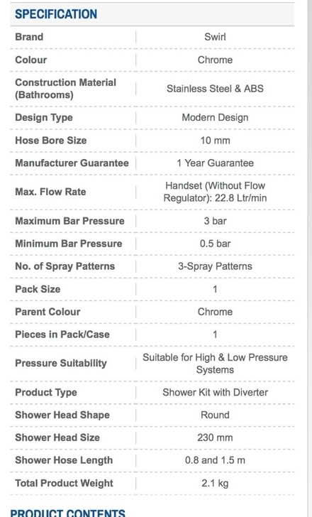 Photo of free Swirl Rainfall Shower Kit (SW1W (Belgravia)) #2