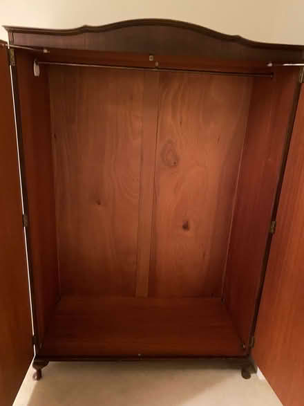 Photo of free Hardwood wardrobe (Marcham OX13) #3