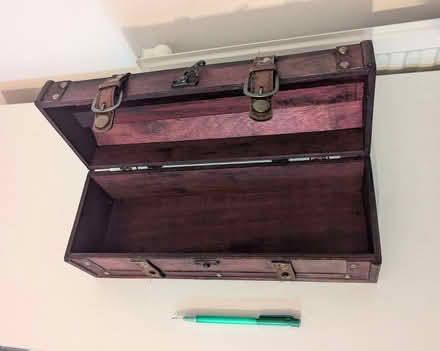 Photo of free Small narrow wooden box chest (CT15) #3