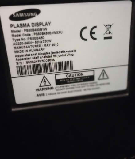 Photo of free 57" Samsung plasma TV (Newtown, Wigan WN5) #3