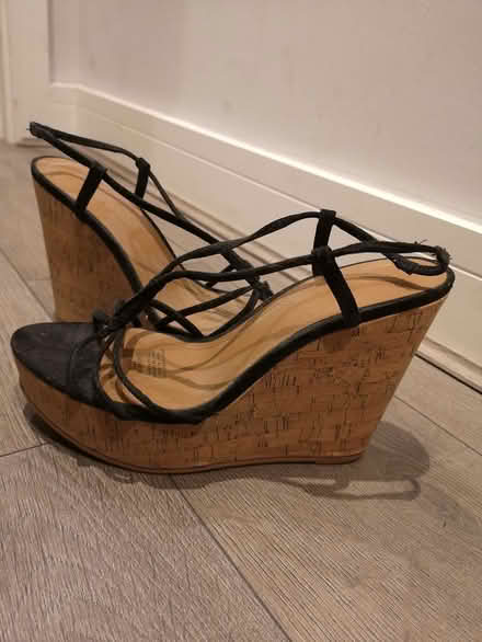 Photo of free Black wadge sandals (Norbury SW16) #3