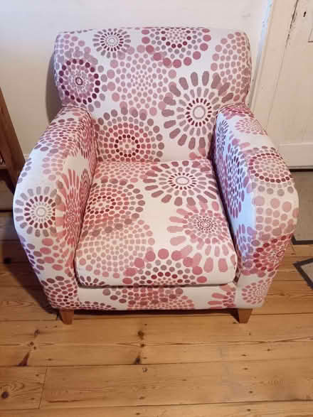 Photo of free Comfortable arm chair + fire label (Bailbrook) #1