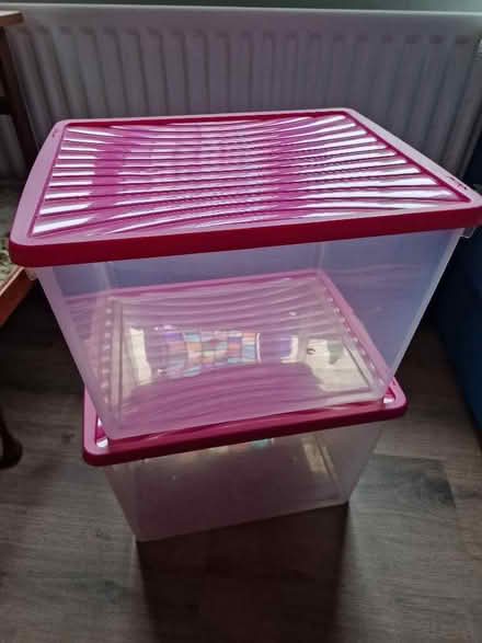 Photo of free Two Wham stacking/nesting storage boxes (Mackworth Estate DE22) #1