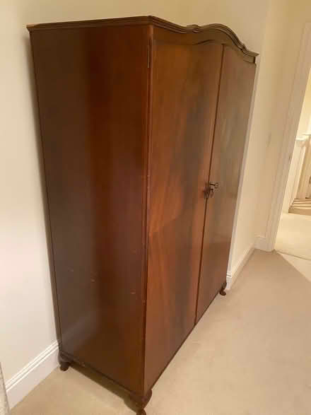 Photo of free Hardwood wardrobe (Marcham OX13) #1