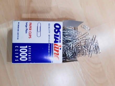 Photo of free Box of paper clips approx half full (Letchworth (Standalone area)) #1