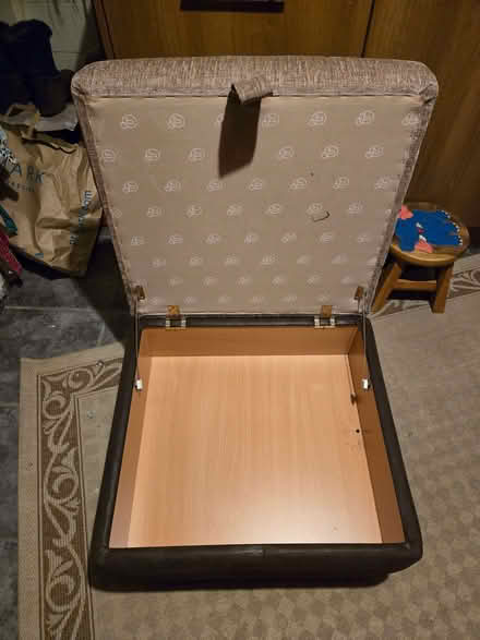 Photo of free Padded Footstool with Storage (Bozeat NN29) #2