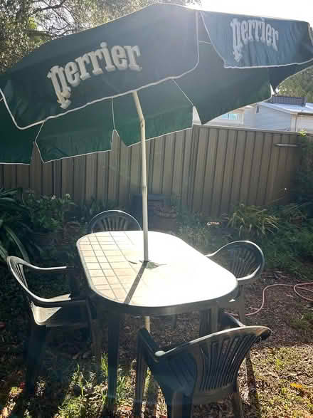 Photo of free Outdoor table, chairs & umbrella (Ashfield) #2