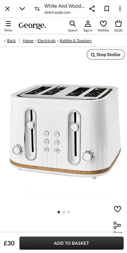 Photo of free White kettle and 4 slice toaster (E14) #1