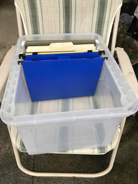 Photo of free Plastic file bin for folders (San Anselmo near Andronico’s) #1