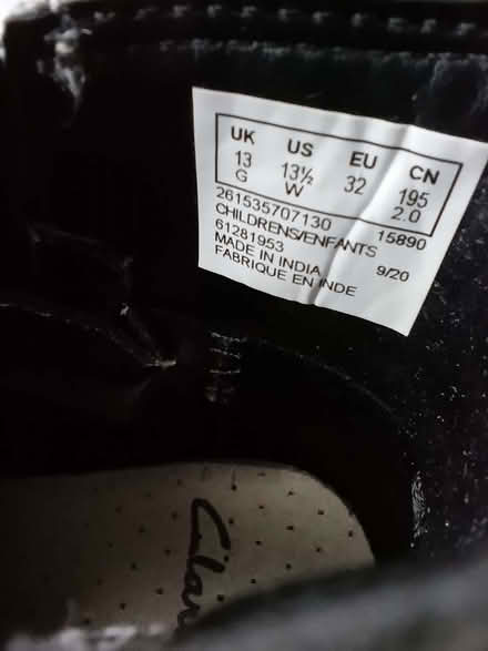 Photo of free Kids Clarks nubuck ankle boots size 13G (Monkwick CO2) #2