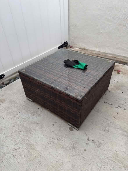 Photo of free Outside coffee table with glass top (West Torrance) #1