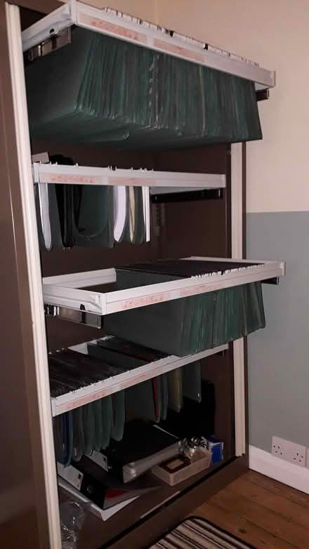 Photo of free Metal Upright Filing Cabinet - RH4 (Dorking (near Cock Roundabout)) #2