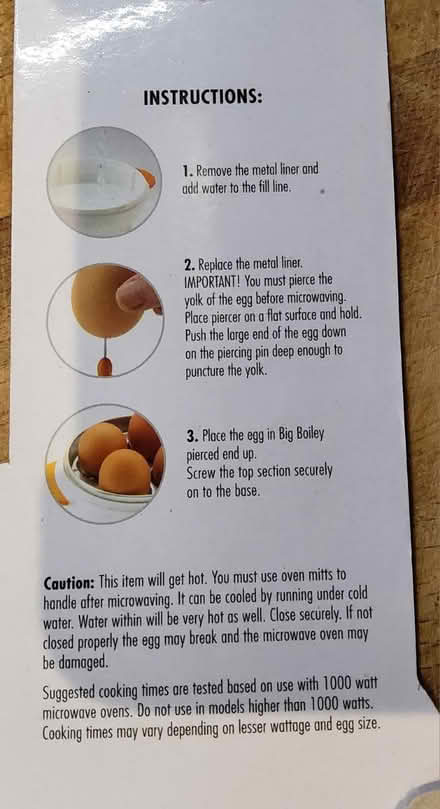 Photo of free Joie microwave egg boiler (Redhill RH1) #4