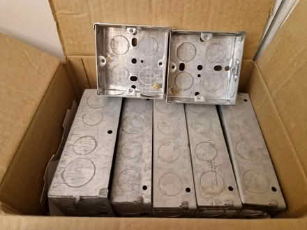 Photo of free Metal single and double electric socket back boxes (Shoreham-by-Sea BN43) #1