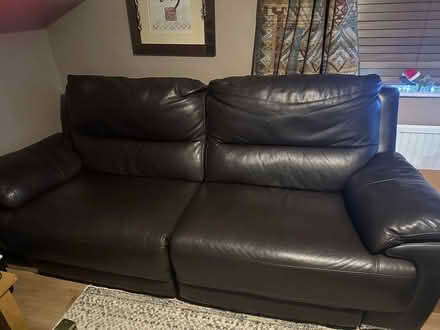 Photo of free Brown leather recliner sofa (Lea Industrial Estate AL5) #2