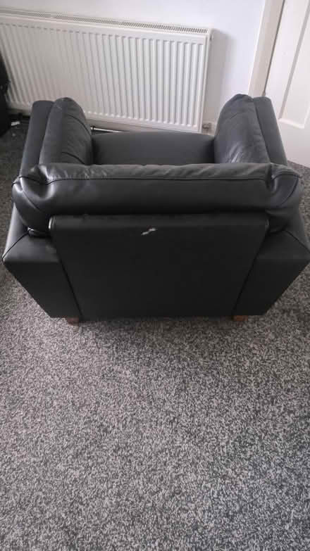 Photo of free Black Leather Armchair (B29) #2