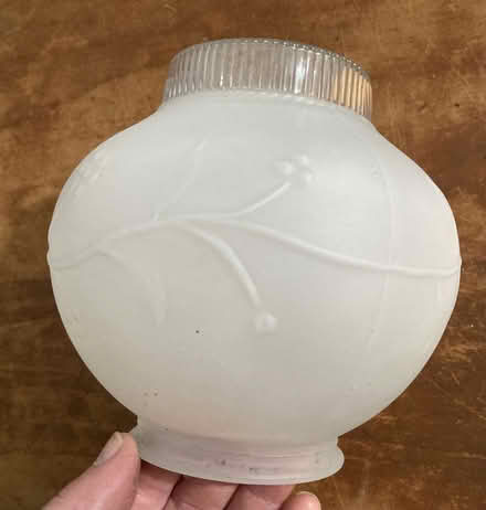 Photo of free 2 frosted glass 3-1/4" lamp shades (Fremont-Sundale/28 Palms) #3