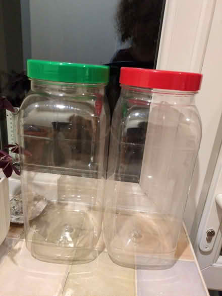 Photo of free 2 large plastic sweetie jars (Botley OX2) #1