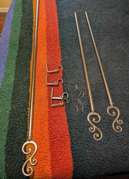 Photo of free 2 Curtain rods 45" max adjustable (Seattle Bitter Lake) #2