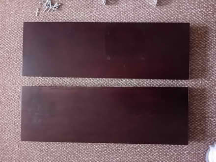 Photo of free Dark wood floating shelves x 2 (Hatfield Peverel CM3) #1