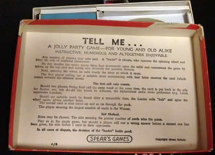 Photo of free Vintage Tell Me Game (Upper Radley OX14) #3