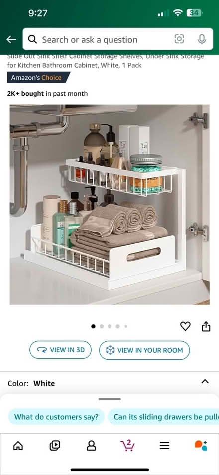 Photo of free Under sink organizer (Little Silver) #2