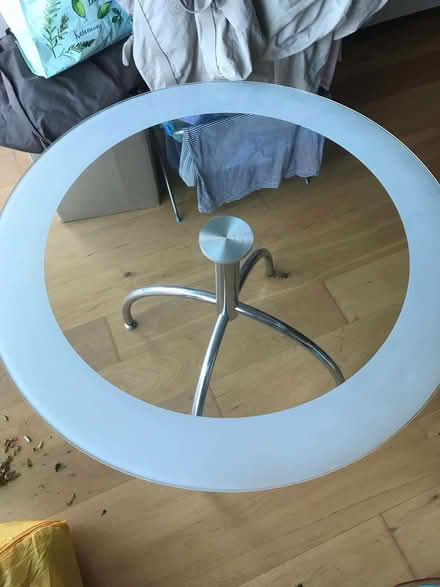 Photo of free Round diner table, glass top (islington N1) #1