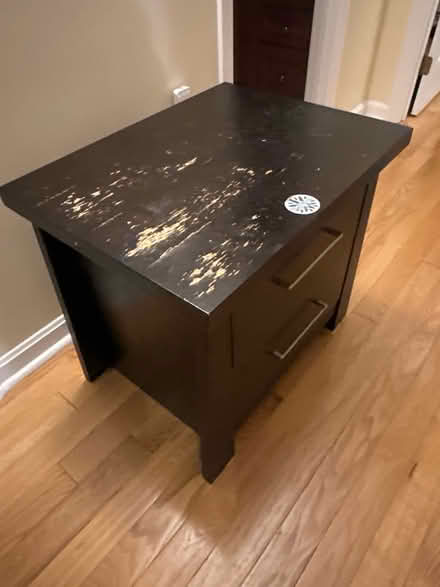 Photo of free Black stained night stand (Wakefield) #1